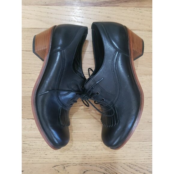 WOLVERINE 1000 Mile Shoes Oxford Kiltie US 7 B Black Samantha Fleet - Picture 5 of 9